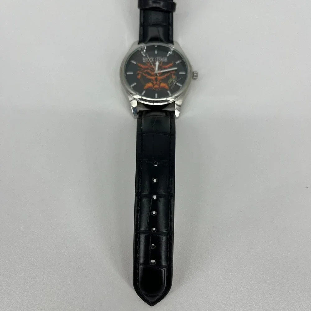 WWE Brock Lesnar Watch Men's Size Black Leather Band Game Time New